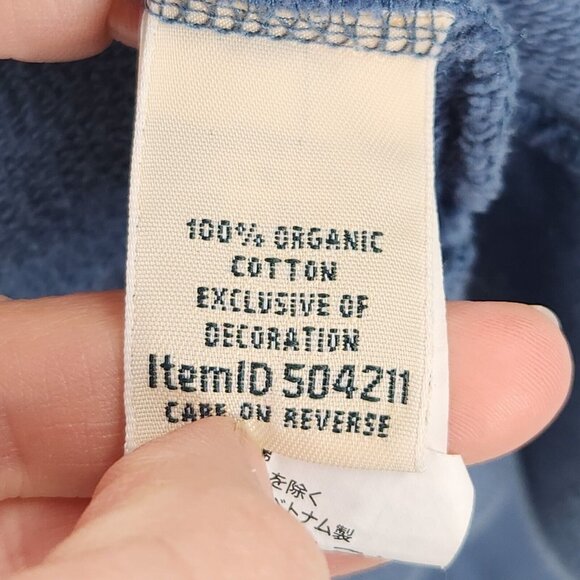 LL Bean Jacket Womens Medium Blue Full Zip Pickleball Hoodie Organic Cotton - Picture 9 of 12